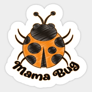 Cute Ladybug Beetle - Mama Bug Sticker